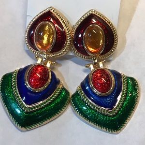 Colorful vintage style earrings